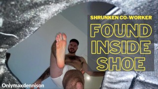 Macrophilia - Shrunken coworker found inside shoe