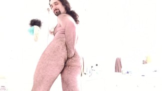 Hot Hairy Male Passionately Self Fisting His Ass In Shower, Anal Gape, Cums Hands Free: Bubble Butt