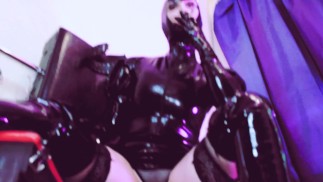 Smoking Fetish Dominatrix Eva Latex Rubber Milf Sexy Femdom Mistress Gloves Boots BDSM High Heels