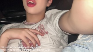 cruising fucking bareback with a stranger in a public parking lot and he cums inside my ass creampie