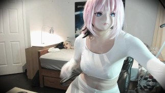 Pinky Nina Pt1! Feel your rubber anime girlfriend's body and her pretty masked face!
