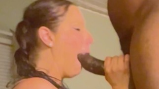 Oge bad milf with big ass sucks and fucks a black cock