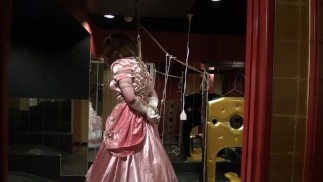 Princess crossdresser self-bondage, masturbation with anal vibrator and rotor
