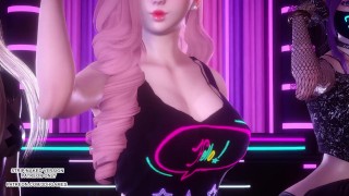 [MMD] KISS OF LIFE - Midas Touch Ahri Akali Seraphine Sexy Kpop Dance Uncensored Hentai
