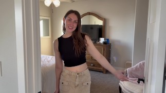 Had a friend over to watch me fuck and my pussy gets destroyed by a huge cock